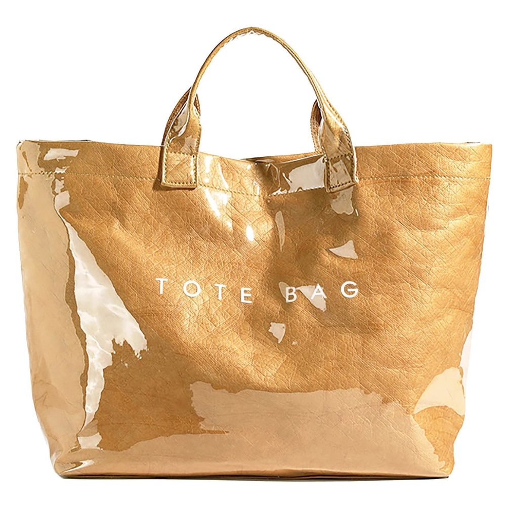Pvc Tote Bag Letter Print Work Tote Bag Clear Plastic Bag Large XD